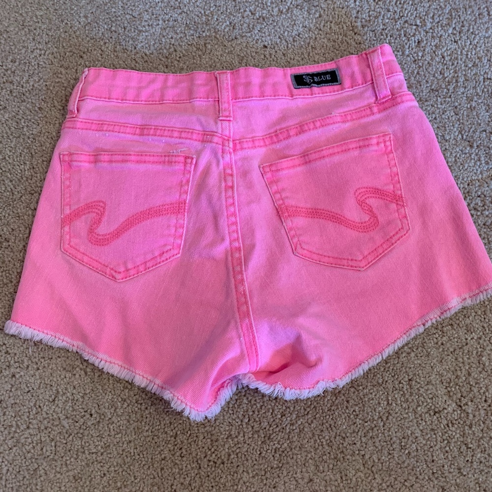 Hot Pink Jean Shorts